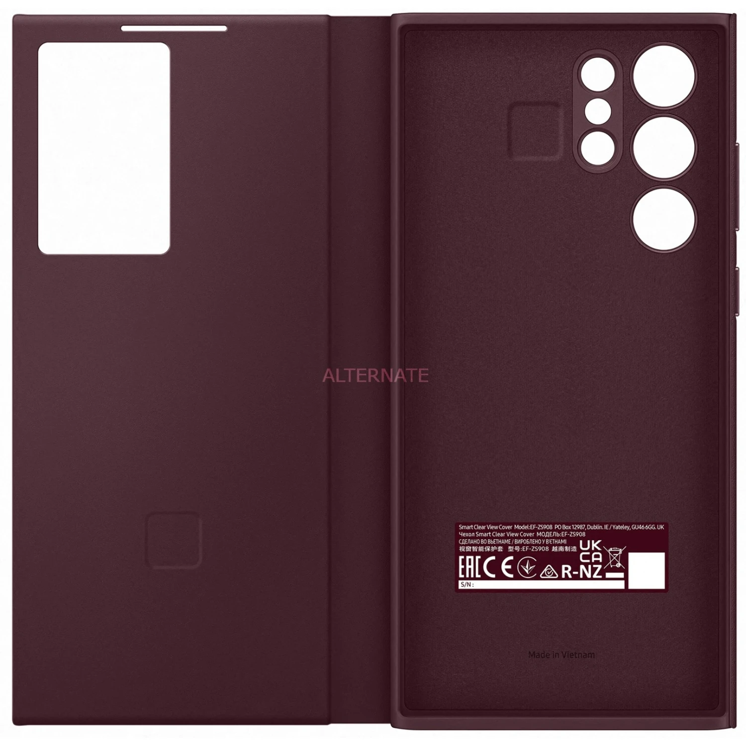 SAMSUNG Clear View Cover für Galaxy S22 Ultra - Dunkelrot | Offizielle Handyhülle mit Schutz und Stil 4 SAMSUNG Clear View Cover für Galaxy S22 Ultra - Dunkelrot | Offizielle Handyhülle mit Schutz und Stil – Bild 4