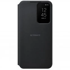 SAMSUNG Clear View Cover für Galaxy S22 - Schutzhülle mit Klarsichtdeckel (Schwarz)