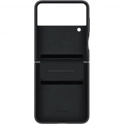 SAMSUNG Flap Leather Cover für Galaxy Z Flip4 - Elegante Handyhülle in Schwarz