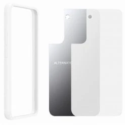 SAMSUNG Frame Cover Handyhülle für Galaxy S22+ (weiß/transparent) - Elegant & Schutz