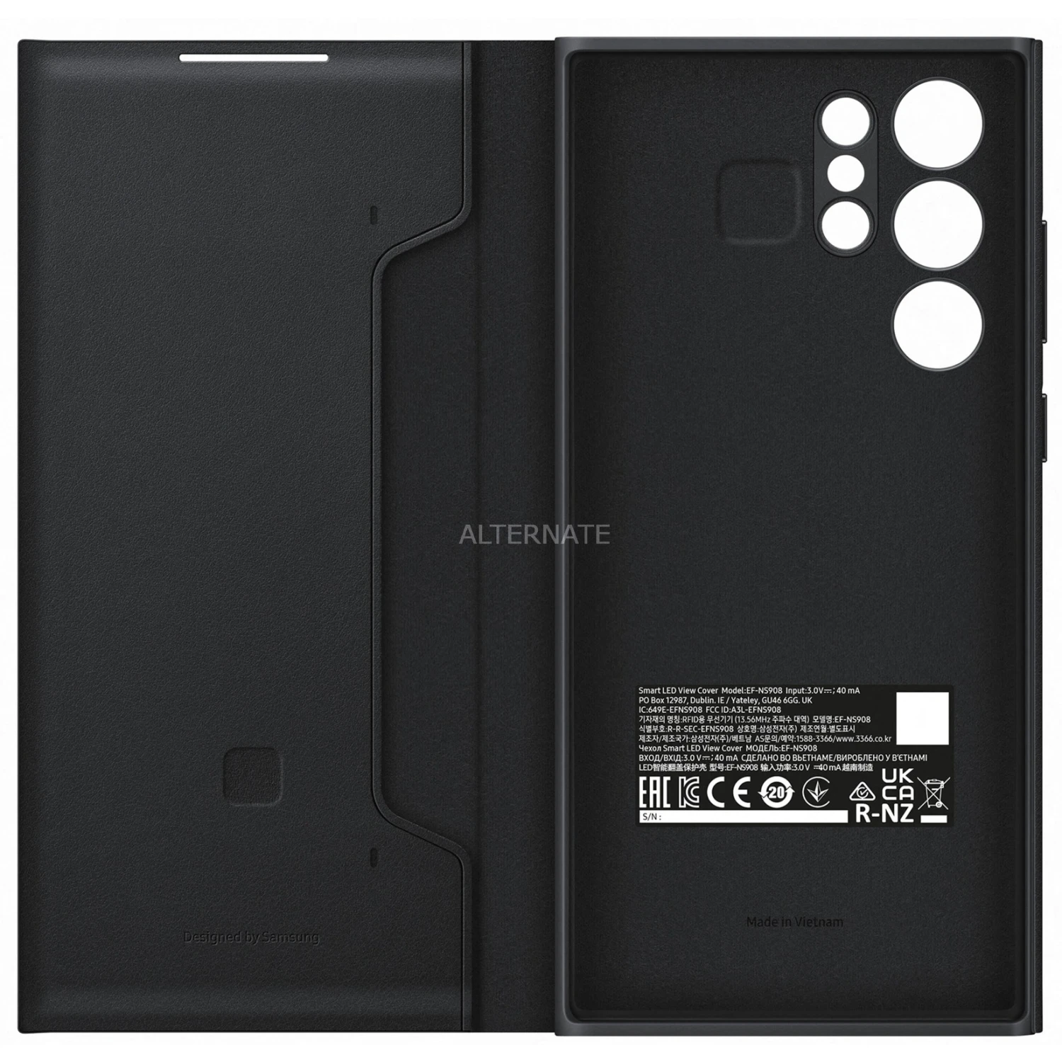 SAMSUNG LED View Cover Handyhülle für Galaxy S22 Ultra - Schwarz 4 SAMSUNG LED View Cover Handyhülle für Galaxy S22 Ultra - Schwarz – Bild 4