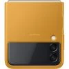 SAMSUNG Leather Cover für Galaxy Z Flip3 5G - Dunkelgelb | Premium Handyhülle
