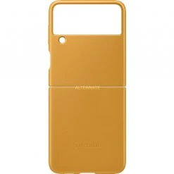 SAMSUNG Leather Cover für Galaxy Z Flip3 5G - Dunkelgelb | Premium Handyhülle -Smartphone Zubehör Verkaufsgeschäft SAMSUNG Leather Cover Handyh lle@@1793916 5