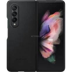 SAMSUNG Leather Cover für Galaxy Z Fold3 5G - Elegante Handyhülle in Schwarz -Smartphone Zubehör Verkaufsgeschäft SAMSUNG Leather Cover Handyh lle@@1794065 3