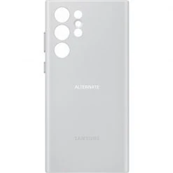 SAMSUNG Leather Cover für Galaxy S22 Ultra - Graue Handyhülle aus Leder