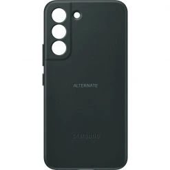 SAMSUNG Leather Cover für Galaxy S22 - Elegante Handyhülle in Dunkelgrün