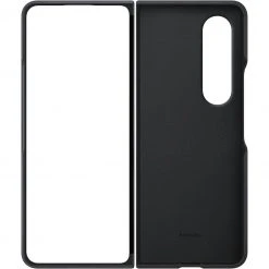 SAMSUNG Leather Cover für Galaxy Z Fold4 - Elegante Handyhülle in Schwarz