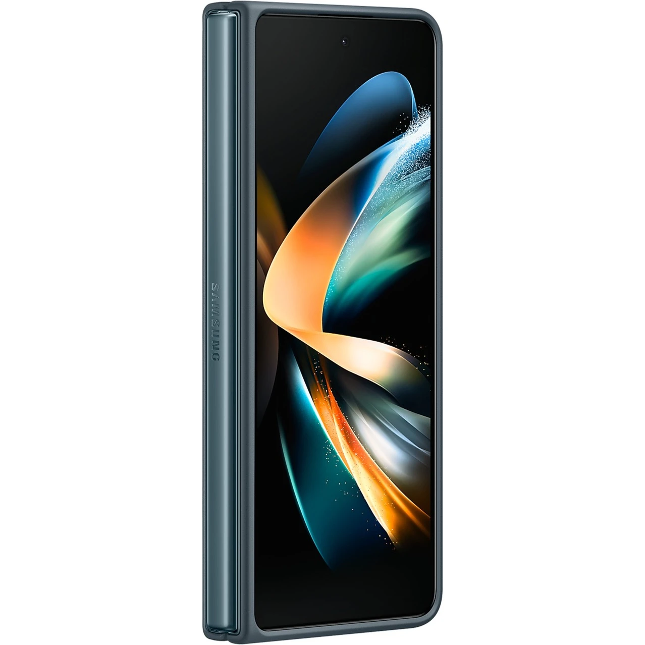 SAMSUNG Leather Cover für Galaxy Z Fold4 - Premium Handyhülle in Grüngrau 3 SAMSUNG Leather Cover für Galaxy Z Fold4 - Premium Handyhülle in Grüngrau – Bild 3