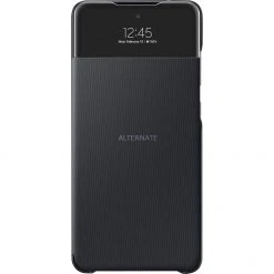 SAMSUNG S View Wallet Cover für Galaxy A72 5G - Elegante Handyhülle mit Sichtfenster (Schwarz)