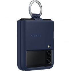 SAMSUNG Silikon Handyhülle mit Ring, Lavendel – Kompatibel mit Galaxy Z Flip3 5G | Schützende Handy Hülle