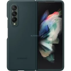 SAMSUNG Silikon Handyhülle für Galaxy Z Fold3 5G - Schützende Hülle in Grün -Smartphone Zubehör Verkaufsgeschäft SAMSUNG Silicone Cover Handyh lle@@1793990 2