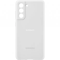 SAMSUNG Silikon Handyhülle für Galaxy S21 FE - Weiß | Schützende Handy Cover