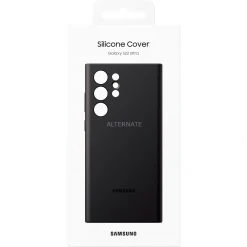 SAMSUNG Silikon Handyhülle für Galaxy S22 Ultra - Schwarz | Robuste Handy Hüllen -Smartphone Zubehör Verkaufsgeschäft SAMSUNG Silicone Cover Handyh lle@@1824918 4