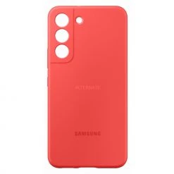 SAMSUNG Silikon Handyhülle für Galaxy S22 - Robuste Schutzhülle in Rot