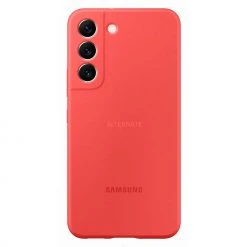 SAMSUNG Silikon Handyhülle für Galaxy S22 - Robuste Schutzhülle in Rot -Smartphone Zubehör Verkaufsgeschäft SAMSUNG Silicone Cover Handyh lle@@1825202 3