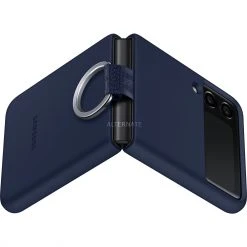 SAMSUNG Silikon Handyhülle mit Ring – Dunkelblau für Galaxy Z Flip3 5G | Schützende Handy Hülle -Smartphone Zubehör Verkaufsgeschäft SAMSUNG Silicone Cover mit Ring Handyh lle@@1793921 4