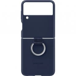 SAMSUNG Silikon Handyhülle mit Ring – Dunkelblau für Galaxy Z Flip3 5G | Schützende Handy Hülle -Smartphone Zubehör Verkaufsgeschäft SAMSUNG Silicone Cover mit Ring Handyh lle@@1793921 5