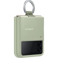 SAMSUNG Silikon Handyhülle mit Ring – Premium Schutzhülle für Galaxy Z Flip3 5G (Olivgrün)