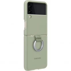 SAMSUNG Silikon Handyhülle mit Ring – Premium Schutzhülle für Galaxy Z Flip3 5G (Olivgrün) -Smartphone Zubehör Verkaufsgeschäft SAMSUNG Silicone Cover mit Ring Handyh lle@@1794139 2