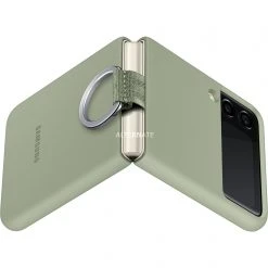 SAMSUNG Silikon Handyhülle mit Ring – Premium Schutzhülle für Galaxy Z Flip3 5G (Olivgrün) -Smartphone Zubehör Verkaufsgeschäft SAMSUNG Silicone Cover mit Ring Handyh lle@@1794139 3