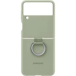 SAMSUNG Silikon Handyhülle mit Ring – Premium Schutzhülle für Galaxy Z Flip3 5G (Olivgrün) -Smartphone Zubehör Verkaufsgeschäft SAMSUNG Silicone Cover mit Ring Handyh lle@@1794139 4