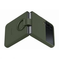 SAMSUNG Silikon Handyhülle mit Ring – Schutzhülle für Galaxy Z Flip4 (Grün) -Smartphone Zubehör Verkaufsgeschäft SAMSUNG Silicone Cover mit Ring Handyh lle@@1865827 4