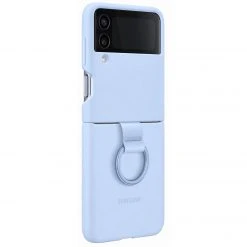 SAMSUNG Silikon Handyhülle mit Ring – Schutzhülle für Galaxy Z Flip4 (hellblau) -Smartphone Zubehör Verkaufsgeschäft SAMSUNG Silicone Cover mit Ring Handyh lle@@1865879 2