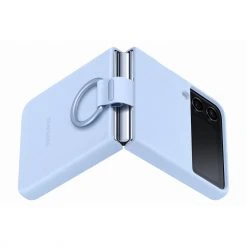 SAMSUNG Silikon Handyhülle mit Ring – Schutzhülle für Galaxy Z Flip4 (hellblau) -Smartphone Zubehör Verkaufsgeschäft SAMSUNG Silicone Cover mit Ring Handyh lle@@1865879 4
