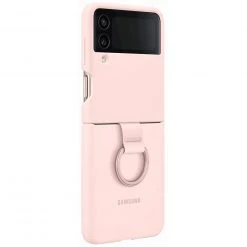 SAMSUNG Silikon Handyhülle mit Ring - Pink, Kompatibel mit Galaxy Z Flip4 -Smartphone Zubehör Verkaufsgeschäft SAMSUNG Silicone Cover mit Ring Handyh lle@@1865880 2