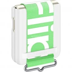SAMSUNG Silicone Cover Mit Strap für Galaxy Z Flip3 5G - Weiß/Grün | Handyhülle mit Halterung -Smartphone Zubehör Verkaufsgeschäft SAMSUNG Silicone Cover mit Strap Handyh lle@@1793982 3