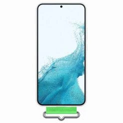 SAMSUNG Silikon Handyhülle mit Gurt für Galaxy S22+ (weiß/grün) – Schützende und stylische Handycover -Smartphone Zubehör Verkaufsgeschäft SAMSUNG Silicone Cover with Strap Handyh lle@@1825594 3