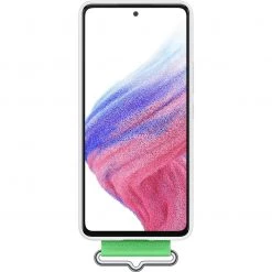 SAMSUNG Silikon Handyhülle mit Trageband für Galaxy A53 5G - Weiß/Grün | Robuste Handy Hülle -Smartphone Zubehör Verkaufsgeschäft SAMSUNG Silicone Cover with Strap Handyh lle@@1834675 4