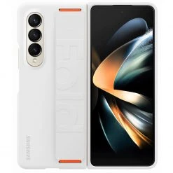 SAMSUNG Silicone Grip Cover Handyhülle für Galaxy Z Fold4 - Weiß/Orange | Robuster Schutz & Griffigkeit -Smartphone Zubehör Verkaufsgeschäft SAMSUNG Silicone Grip Cover Handyh lle@@1865889 2
