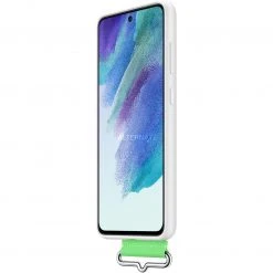 SAMSUNG Silikon Handyhülle mit Trageband für Galaxy S21 FE 5G - Weiß -Smartphone Zubehör Verkaufsgeschäft SAMSUNG Silicone cover with Strap Handyh lle@@1813978 5