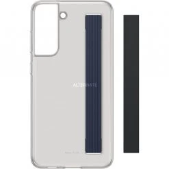 SAMSUNG Slim Strap Cover für Galaxy S21 FE - Elegante Handyhülle in Schwarz