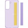 SAMSUNG Slim Strap Cover für Galaxy S21 FE - Violett/Gelb | Schutzhülle mit Trageband