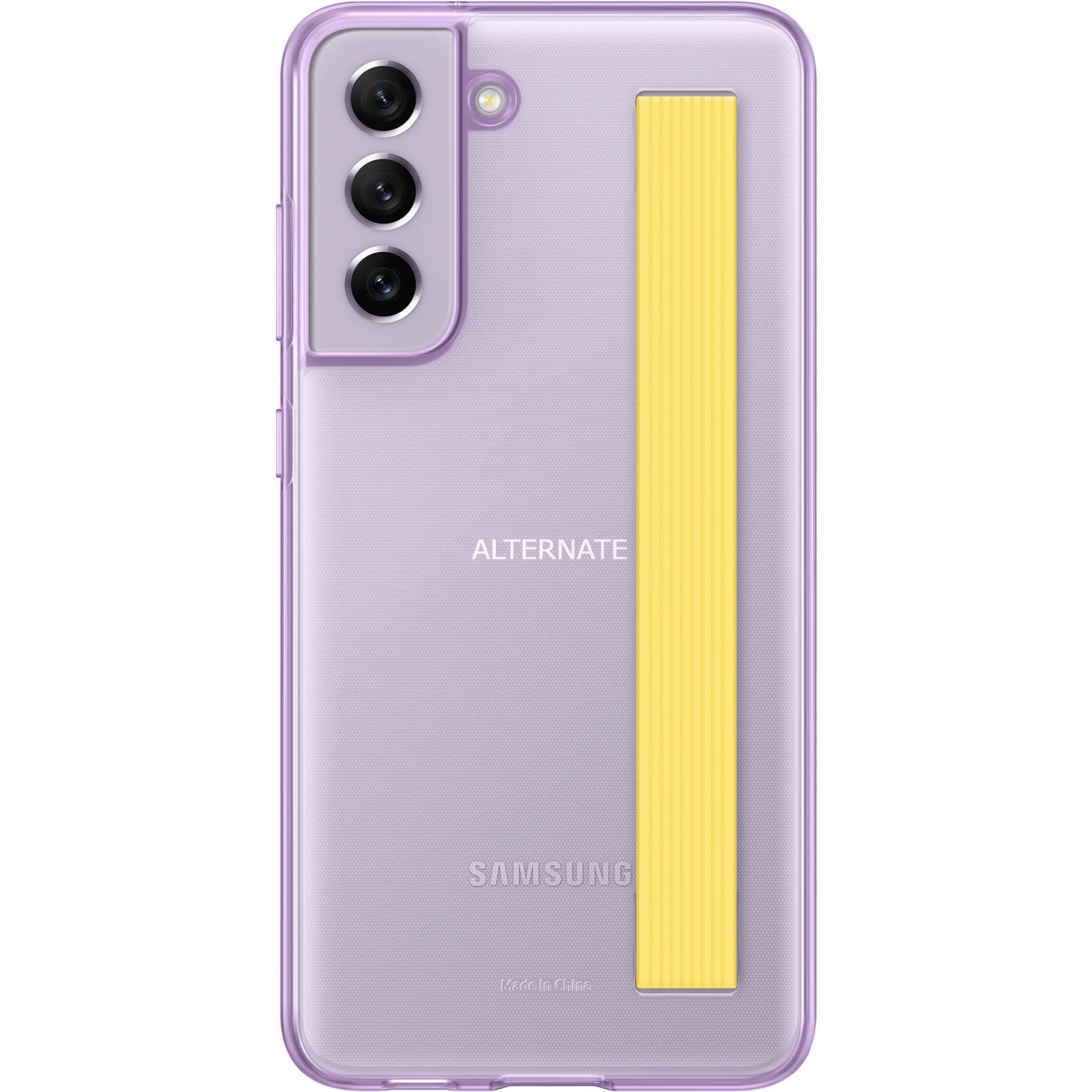 SAMSUNG Slim Strap Cover für Galaxy S21 FE - Violett/Gelb | Schutzhülle mit Trageband 2 SAMSUNG Slim Strap Cover für Galaxy S21 FE - Violett/Gelb | Schutzhülle mit Trageband – Bild 2