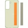 SAMSUNG Slim Strap Cover für Galaxy S21 FE - Olivgrün/Orange | Handyhülle mit praktischem Tragegurt