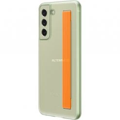 SAMSUNG Slim Strap Cover für Galaxy S21 FE - Olivgrün/Orange | Handyhülle mit praktischem Tragegurt -Smartphone Zubehör Verkaufsgeschäft SAMSUNG Slim Strap Cover Handy@@1813985 3