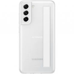 SAMSUNG Slim Strap Cover für Galaxy S21 FE - Weiß/Gelb | Schutzhülle mit Tragegurt -Smartphone Zubehör Verkaufsgeschäft SAMSUNG Slim Strap Cover Handy@@1813986 2