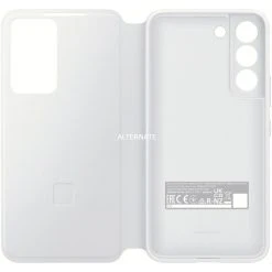 SAMSUNG Smart Clear View Cover Handyhülle (weiß) für Galaxy S22 - Schutzhülle mit Klarsichtdeckel