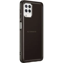 SAMSUNG Galaxy A22 LTE Handyhülle - Soft Clear Cover (schwarz) - Schützende Handy Hülle