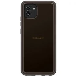 SAMSUNG Galaxy A03 Handyhülle - Soft Clear Cover (schwarz) - Schützende Handy Hülle
