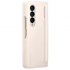 SAMSUNG Standing Cover Mit Pen Handyhülle (beige) für Galaxy Z Fold4 | Premium Schutz mit Stift-Halterung