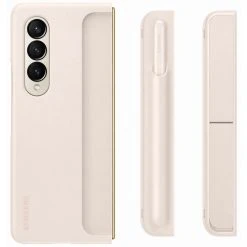 SAMSUNG Standing Cover Mit Pen Handyhülle (beige) für Galaxy Z Fold4 | Premium Schutz mit Stift-Halterung -Smartphone Zubehör Verkaufsgeschäft SAMSUNG Standing Cover mit Pen Handyh lle@@1865902 4