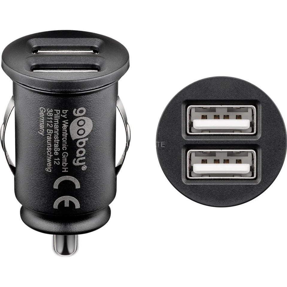 Goobay Dual-USB Auto Ladegerät (2xUSB, schwarz) - Schnellladegerät für Handys im Auto 4 Goobay Dual-USB Auto Ladegerät (2xUSB, schwarz) - Schnellladegerät für Handys im Auto – Bild 4