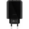 Goobay Dual-USB Schnellladegerät 28W mit USB/QC3.0 Technologie (schwarz) - Ideal für Smartphones & Tablets
