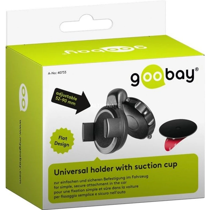 Goobay KfZ-Halterung für Handys - Universelle Handyhalterung fürs Auto (schwarz) 2 Goobay KfZ-Halterung für Handys - Universelle Handyhalterung fürs Auto (schwarz) – Bild 2