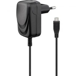 Goobay Micro USB-Ladegerät 1 A (schwarz) - Schnelles & Zuverlässiges Handy-Ladegerät