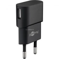 Goobay USB-Ladegerät 1 A (5W) Schwarz - Schnelles & Zuverlässiges Handy-Ladegerät
